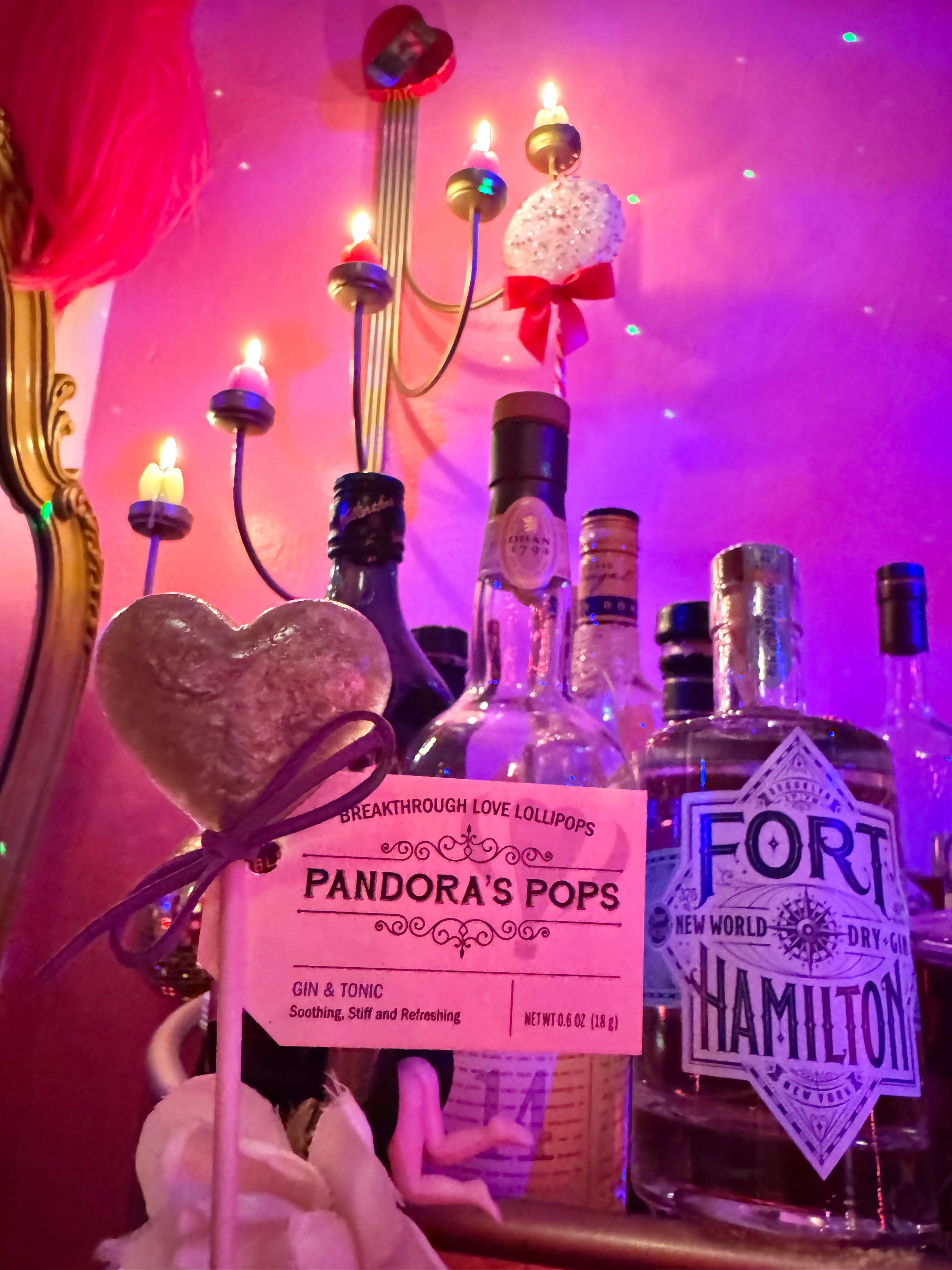 Gin and Tonic Aphrodisiac Lollipops