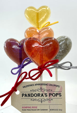 Romping Rose Valentines Lollipops